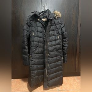 Michael Kors black long puffer coat